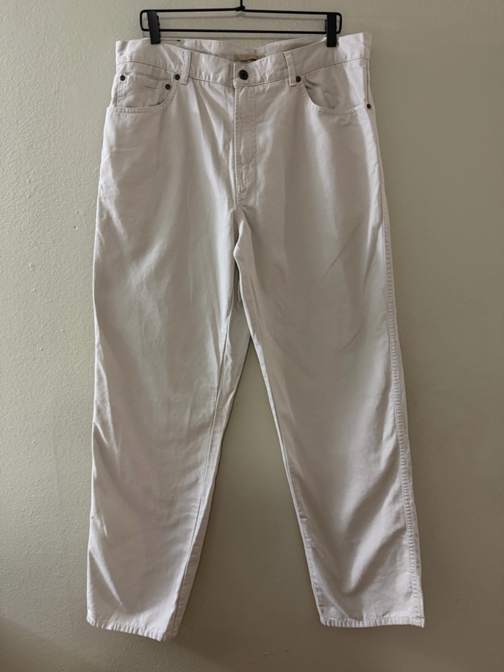 L.L. Bean 1912 Natural Canvas Utility Work Pants Jeans Size 36x34